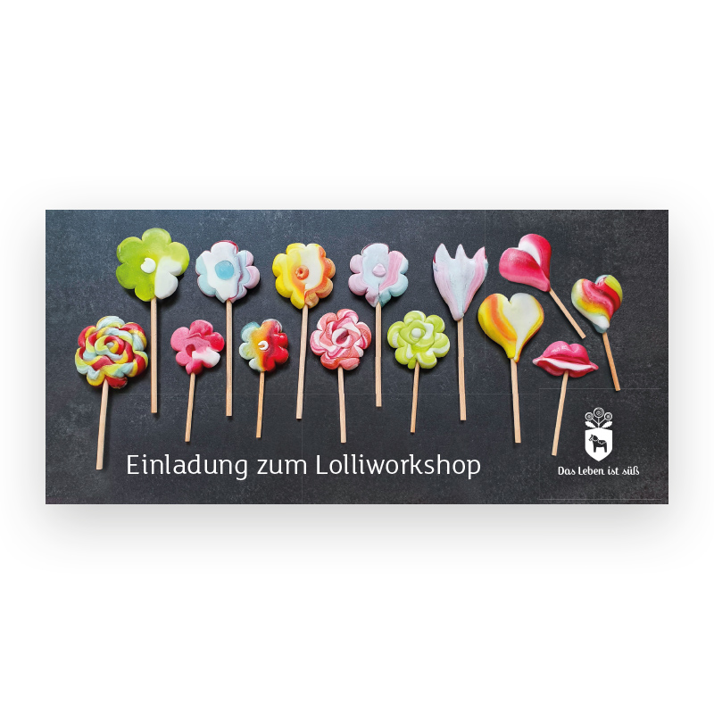 Karte Einladung Lolliworkshop